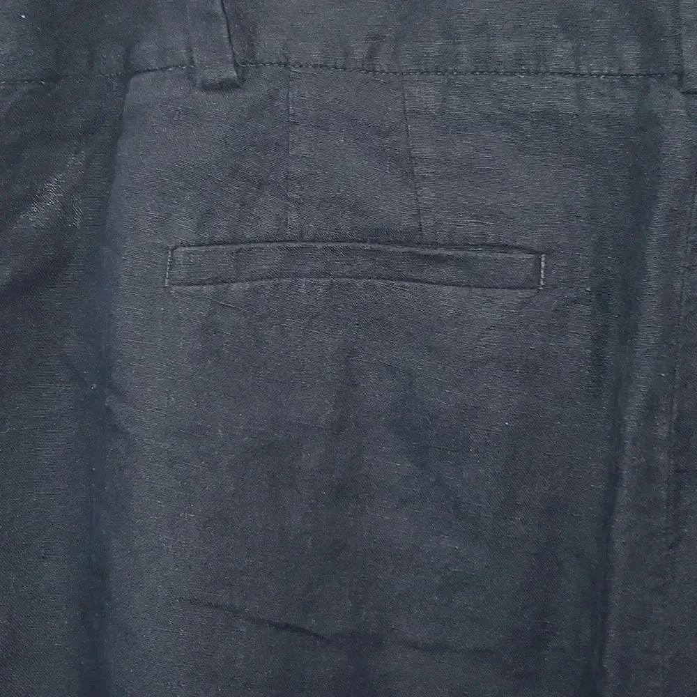 Talbots Bermuda Dark Navy 100% Linen Shorts Womens Size 16 - Picture 7 of 13